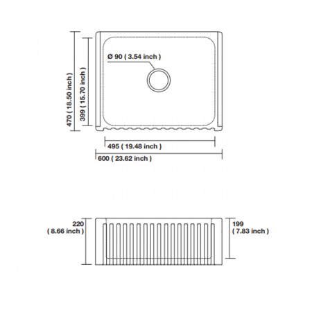 Раковина кухонная Kerasan Hannah Hampshire 546001 фото