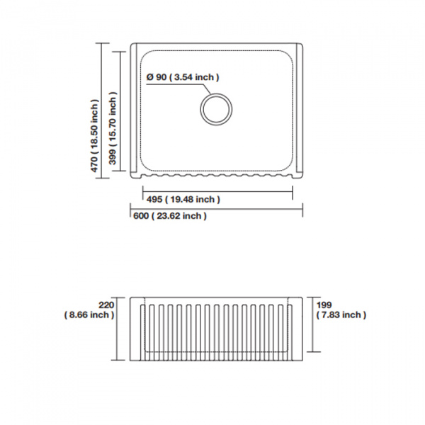 Раковина кухонная Kerasan Hannah Hampshire 546001 фото