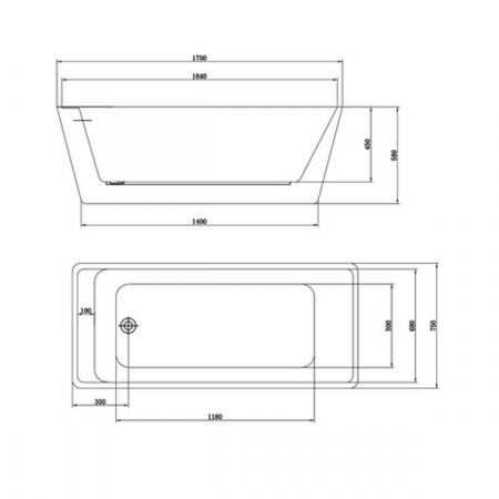 Акриловая ванна Vincea VBT-110 170х75 фото