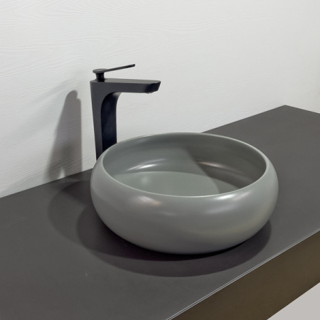 Накладная раковина Comforty 113MH 00-00012226 36x36 светло-серая матовая фото