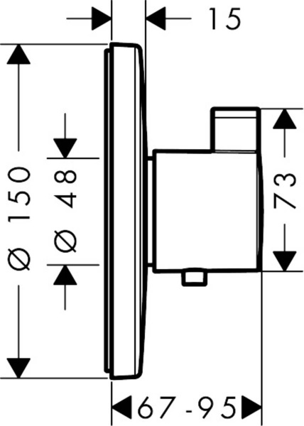 Термостат для душа Hansgrohe Ecostat S Highflow 15756000 фото