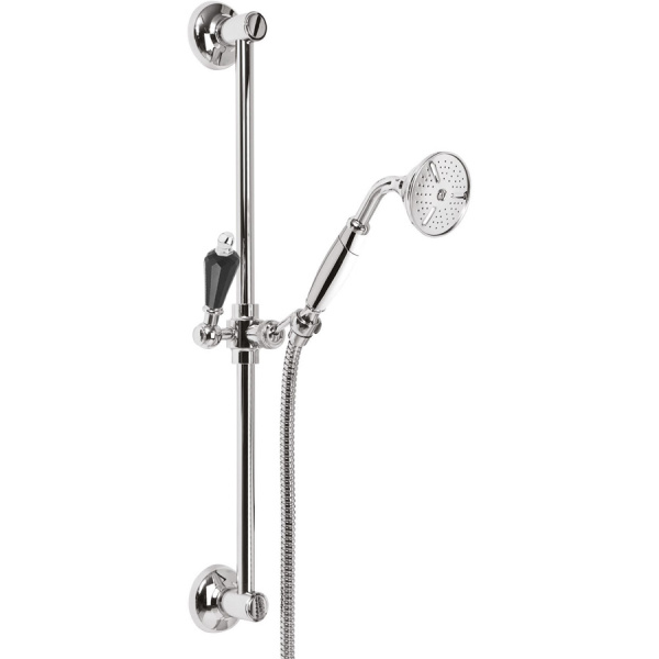 Душевой гарнитур Cezares Diamond DIAMOND-SD-01-Sw-N хром/swarovski Nero фото