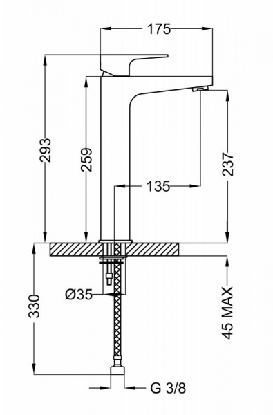 Высокий смеситель для раковины Cezares Stella STELLA-LC-01-W0 фото