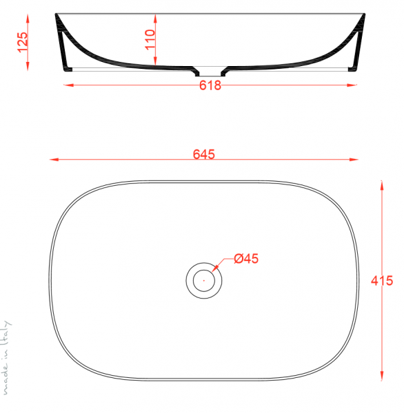 Накладная раковина Artceram Ghost GHL002 01 00 bi фото