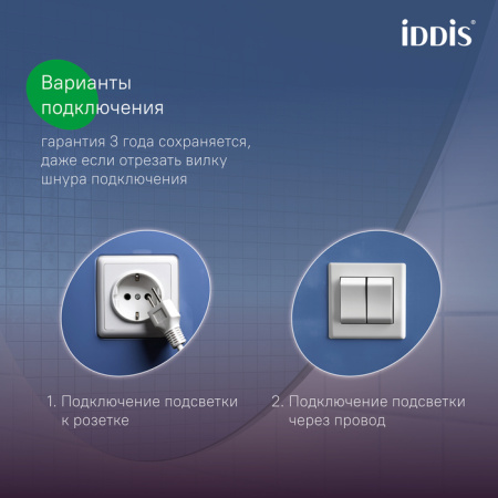 Зеркало с подсветкой и термообогревом Iddis Cloud CLX60T0i98 60x80 фото
