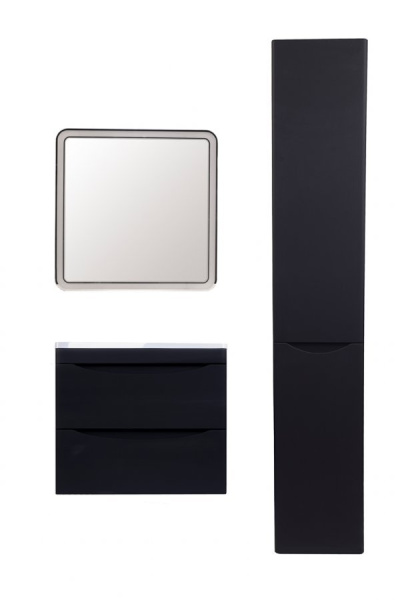 Тумба под раковину Style Line Бергамо мини 70 СС-00002321 черная матовая фото