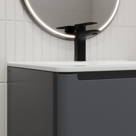 Тумба с раковиной Iddis Edifice EDI60D0i95K 60 см, темно-серая фото