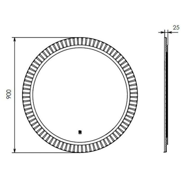 Зеркало с подсветкой, сенсорным выключателем и подогревом Comforty Мадрид-90 00-00019374 белый матовый эмаль фото