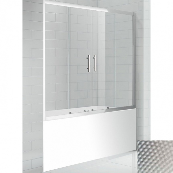 Шторка для ванны раздвижная Cezares Eco ECO-VF-2-170/145-P-Cr 170 см матовое стекло фото