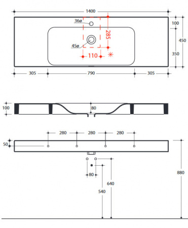 Подвесная раковина Kerasan Cento 3535 bi*1 фото