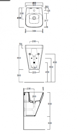 Подвесная раковина Simas Baden Baden BB13bi*1 фото