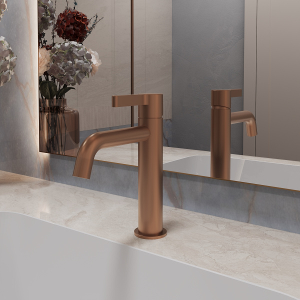 Смеситель для раковины Vincea Villa VBF-1VL1BC брашированная медь фото