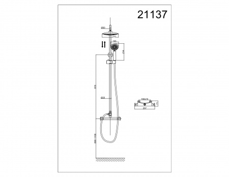 Душевая система (стойка) с термостатом D&K Bayern Potsdam DA2113701B09 фото