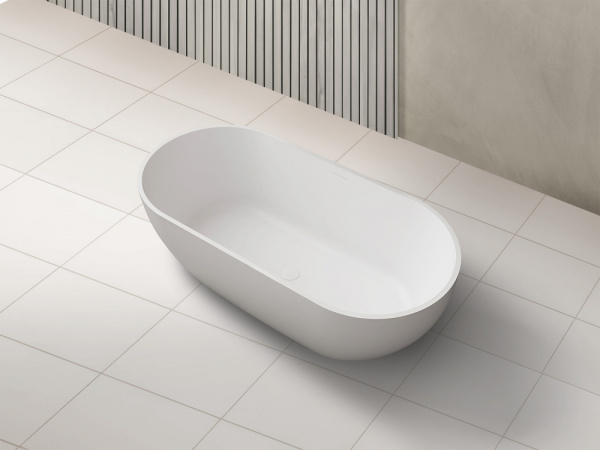 Ванна из искусственого камня Abber Stein AS9613-1.7 170x75 белая матовая фото