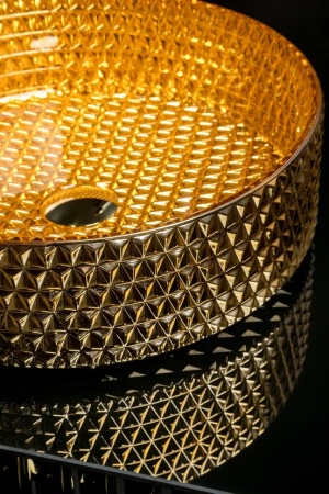 Хрустальная накладная раковина Boheme 817-G 39x39 фото