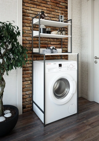 Стеллаж для хранения над стиральной машиной Sanflor 64 82613188 черный фото