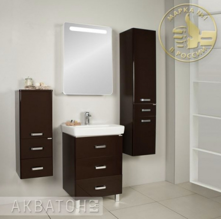 Тумба под раковину Акватон Америна 60 М 1A168901AM430 тёмно-коричневая фото