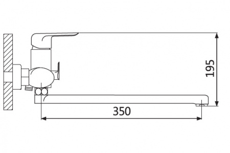 Смеситель для ванны с душем Oute T102 T10223 фото