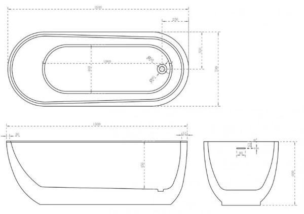 Ванна акриловая Abber AB9341-1.5 150x70 фото