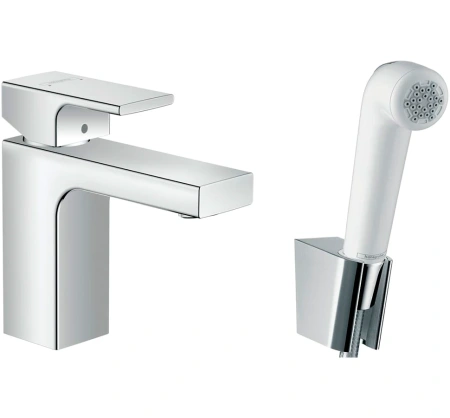 Смеситель для раковины с гигиеническим душем Hansgrohe Vernis Shape 71216000 хром фото