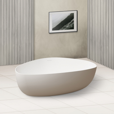 Ванна из искусственого камня Abber Stein AS9608 180x130 белая матовая фото