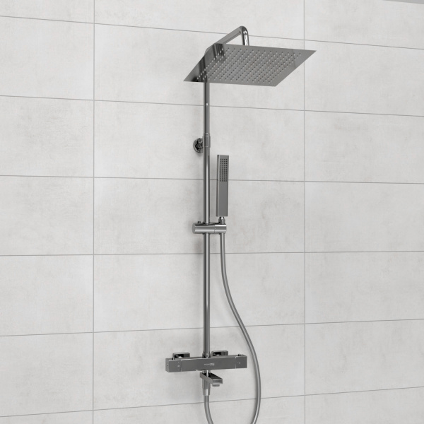 Душевая система (стойка) с термостатом WasserKRAFT Thermo A199.118.103.087.CH хромоникель фото