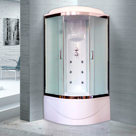 Душевая кабина Royal Bath ВК RB90BK3-WC-CH 90x90 фото