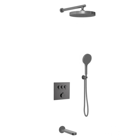 Душевая система скрытого монтажа Vincea Inspire VSFW-431I2GM вороненая сталь фото