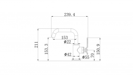 Смеситель для раковины Bronze de Luxe 1760 1178CG матовое золото фото