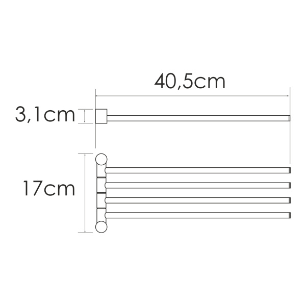 Полотенцедержатель тройной WasserKRAFT K-1034NICKEL фото