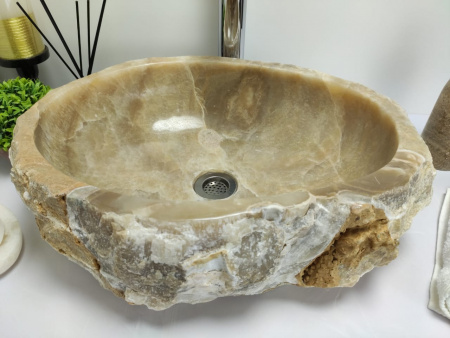 Накладная раковина из оникса Indo Erozy Sunset EO-00431 фото