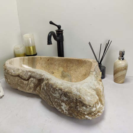 Накладная раковина из оникса Erozy BL EO-00529 (63*37*15см) фото