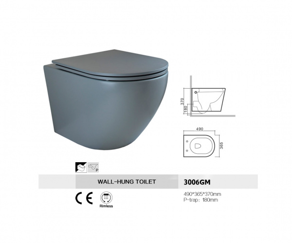 Унитаз подвесной Bronze de Luxe Scandi 3006-GM фото