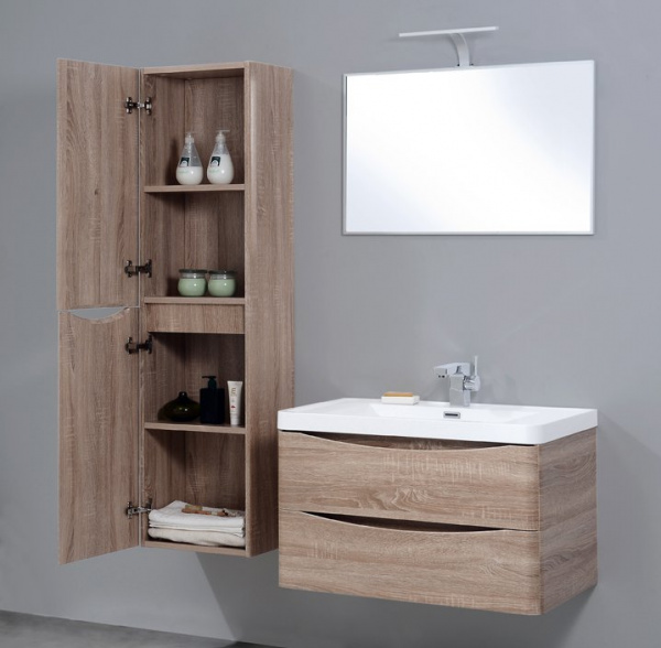 Шкаф-пенал для ванной BelBagno Ancona 40 L ANCONA-N-1500-2A-SC-WO-L белый дуб фото