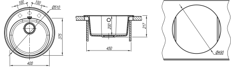 Кухонная мойка ЛОТОС 510 Florentina 20.290.В0510 капучино фото