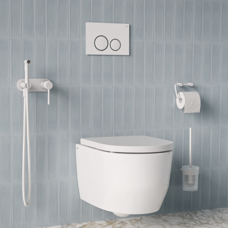 Гигиенический душ со смесителем Iddis Эйгер (Aiger) AIGWT00i08 белый матовый фото