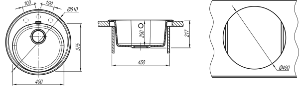Кухонная мойка ЛОТОС 510 Florentina 20.290.В0510 капучино фото