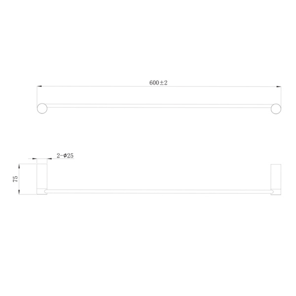 Полотенцедержатель Raiber Premium Graceful RPB-80001 черный матовый фото