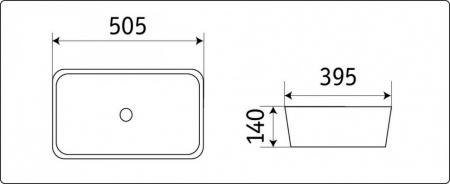 Накладная раковина CeramaLux N 78104MW 50x40 белая матовая фото