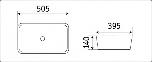 Накладная раковина CeramaLux N 78104MW 50x40 белая матовая фото