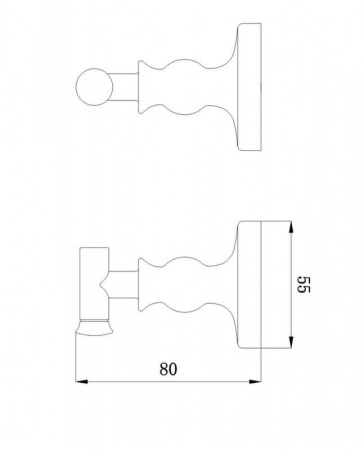 Крючок для ванной одинарный Rush Crete CR35210 фото