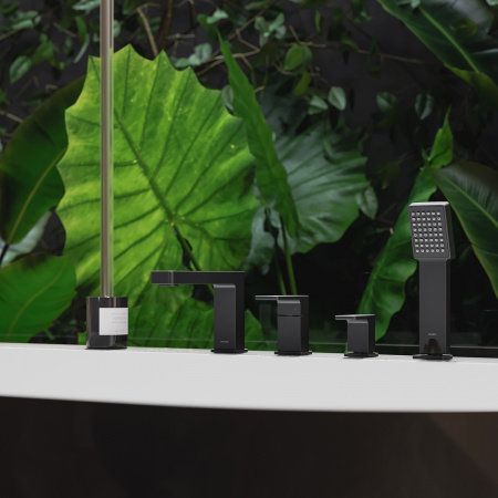 Смеситель на борт ванны Omnires Baretti BA7832BL черный фото