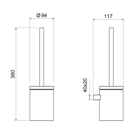Ершик для туалета Timo Luiro 18661/03 Черный фото