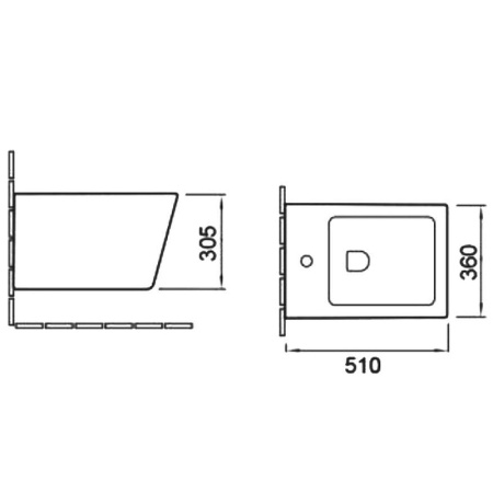 Биде подвесное SantiLine SL-5054MB фото