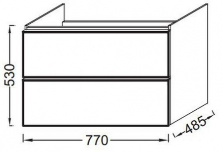 Тумба с раковиной Jacob Delafon Odeon Up EB895-N18 80 см фото
