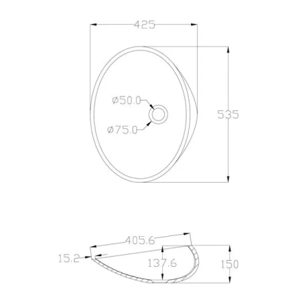 Накладная раковина Abber Kristall AT2812Emerald 53x42 зеленая фото