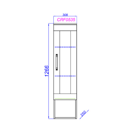 Шкаф пенал Aqwella Craft 30 CRF0503DB дуб балтийский фото