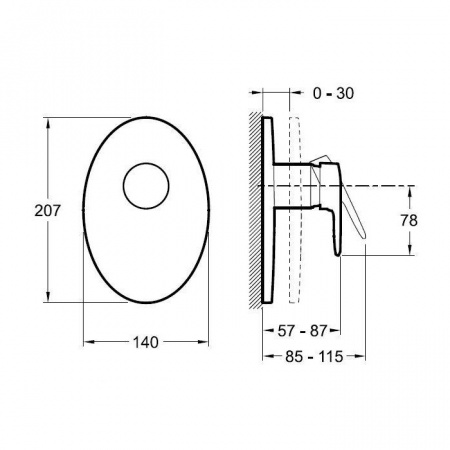 Смеситель для душа Jacob Delafon Kandel E98703-CP фото