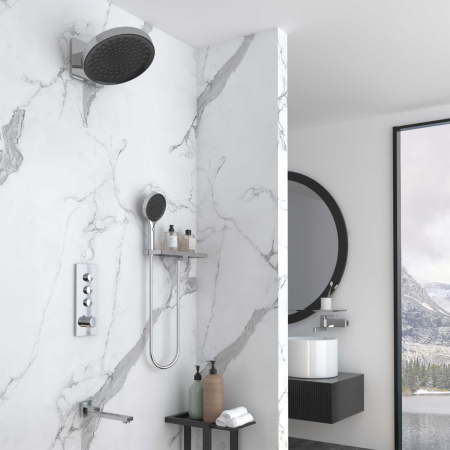 Душевая система скрытого монтажа с термостатом Vincea Inspire VSFW-433TI3RCH хром фото