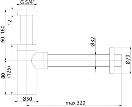 Сифон для раковины Boheme 609-B черный фото